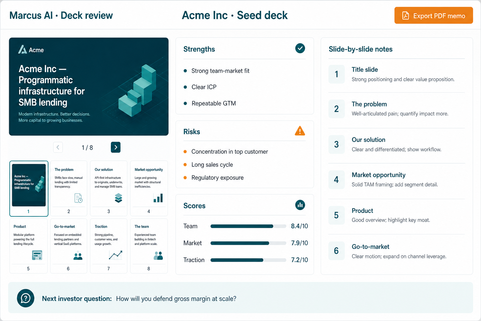 Marcus AI pitch review