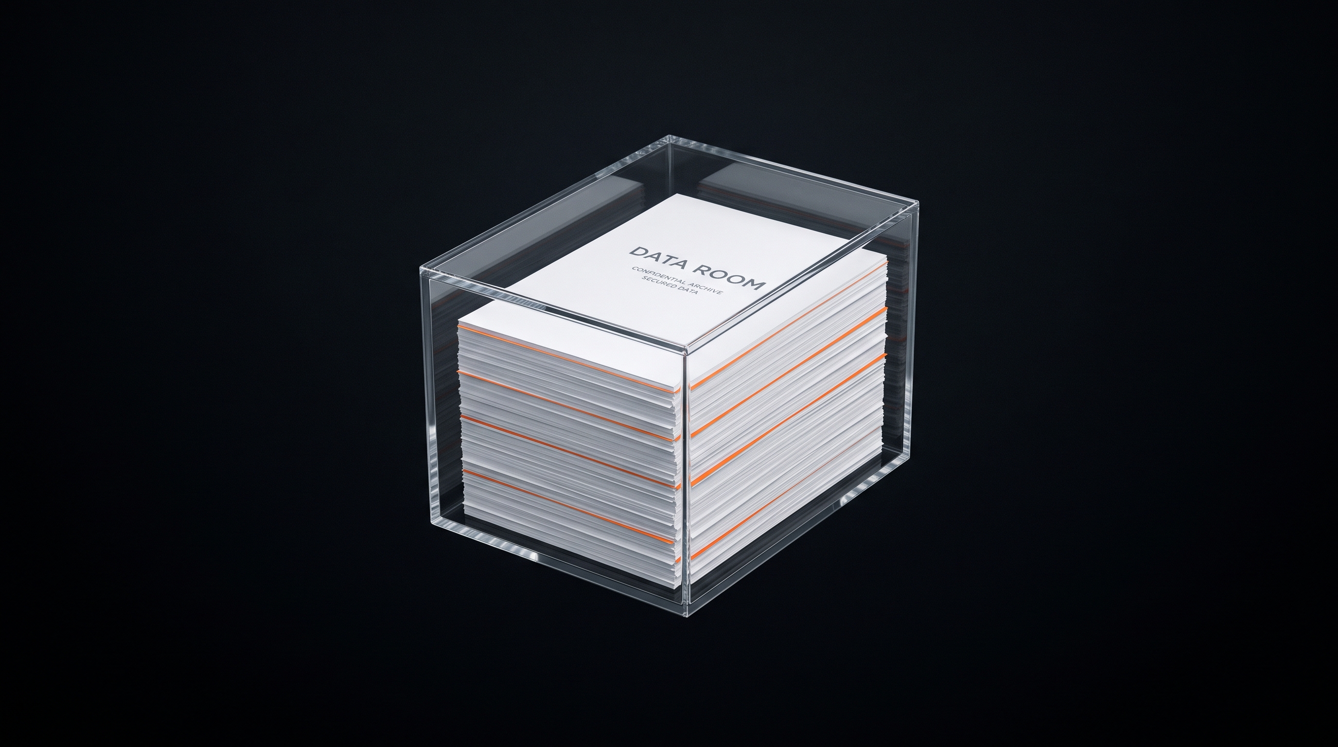 hero illustration of a startup data room concept